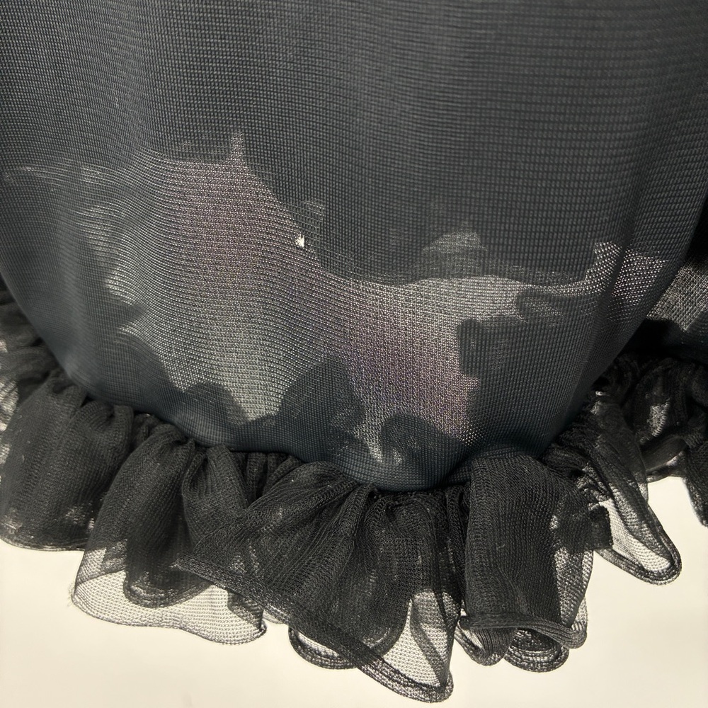Vintage 1960s Women’s Nightgown Palazzo Pajamas Sheer Lingerie Black Medium - Picture 10 of 11